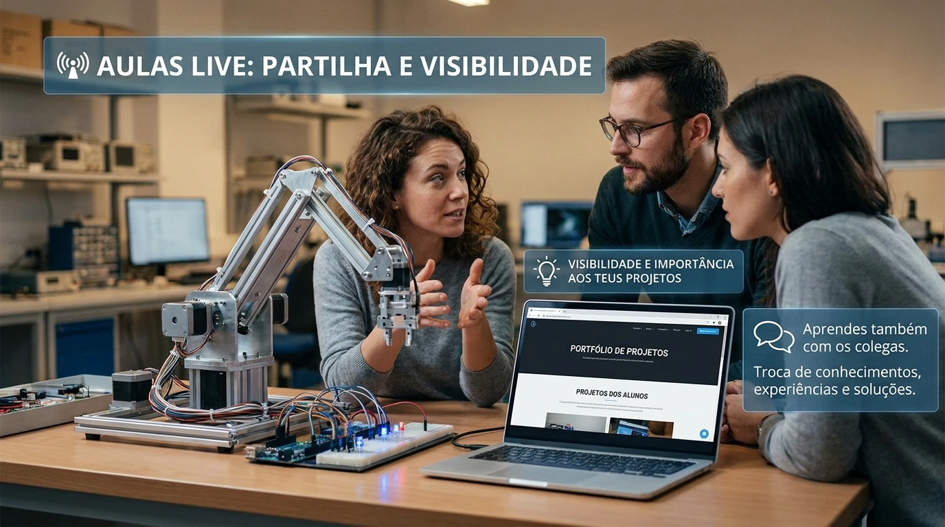 Acompanhamento dos projetos nas aulas live